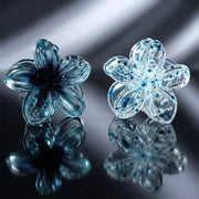 Hair clip accessory showing glossy floral pattern and secure grip