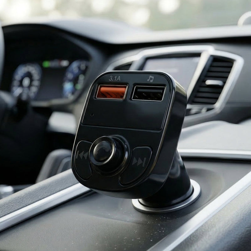 Dashboard wireless charging holder with LED display