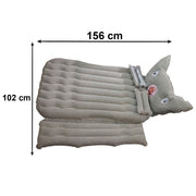 Folded portable car air mattress for easy storage in car or luggage
