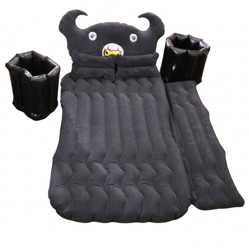 Car air mattress installed in car back seat for sleeping