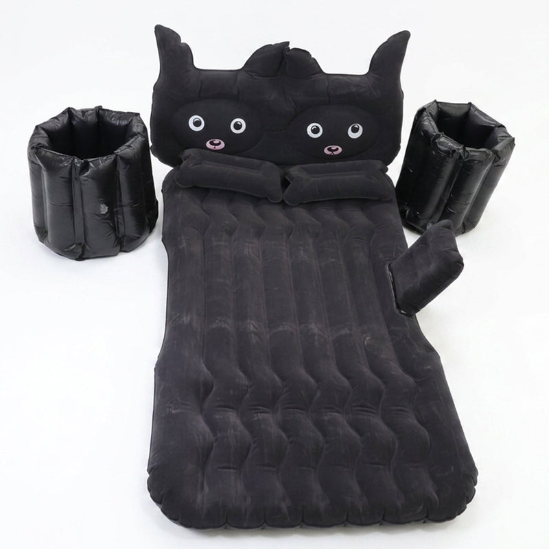 Inflated car travel air mattress supporting restful sleep