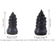 Size comparison of pink tire repair nails for easy identification