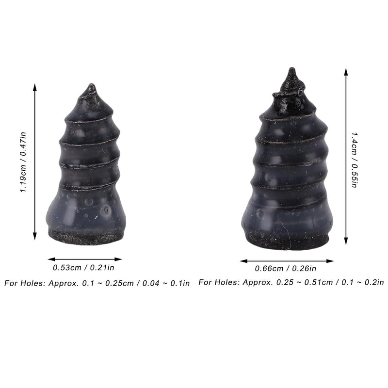 Size comparison of pink tire repair nails for easy identification