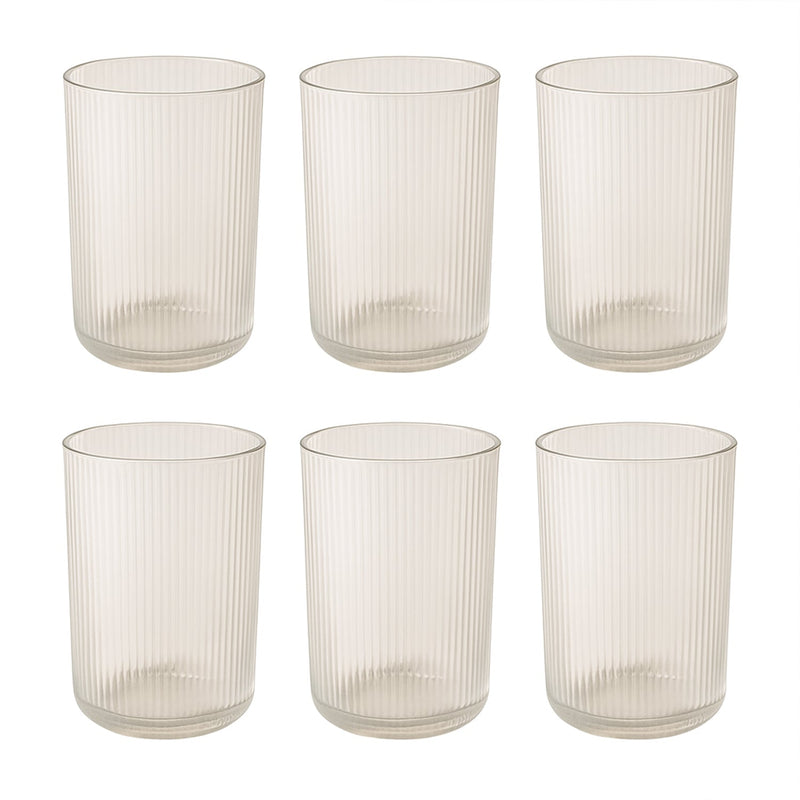 Supermom plastic glass with water and ice cubes inside