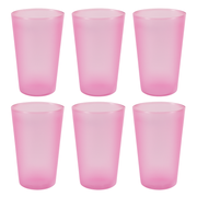 Close-up of the durable plastic material used in the  plastic glass set.