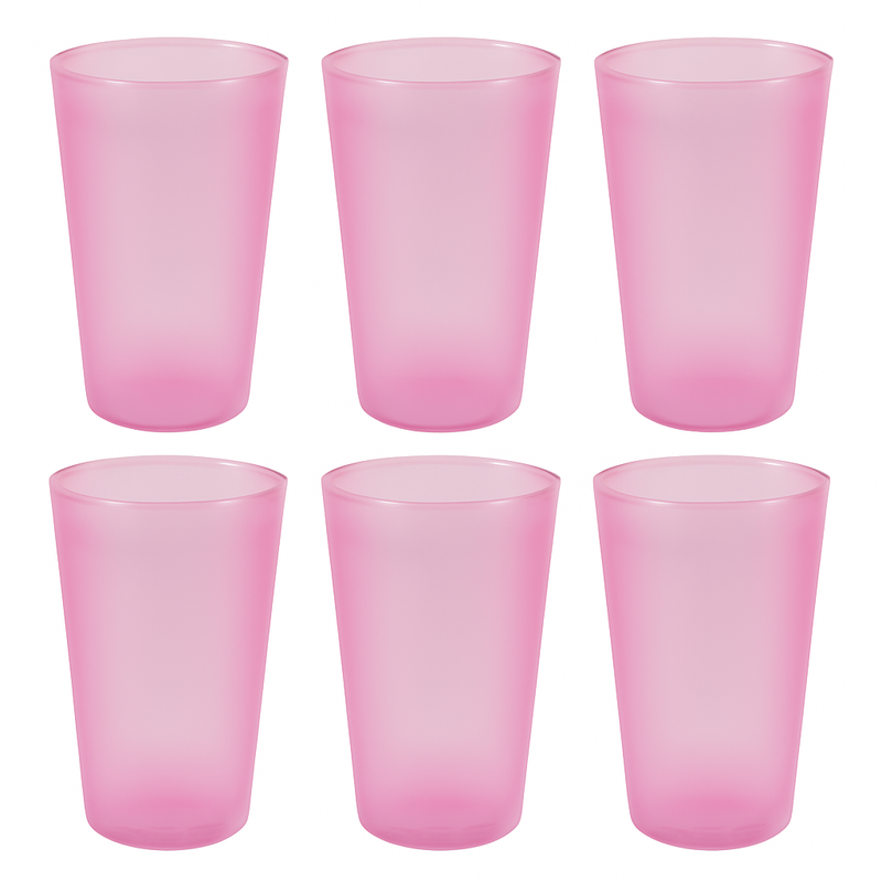 Close-up of the durable plastic material used in the  plastic glass set.