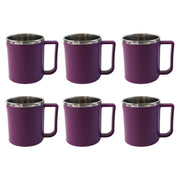 Coffee mug with stainless steel inner lining and sleek outer finish