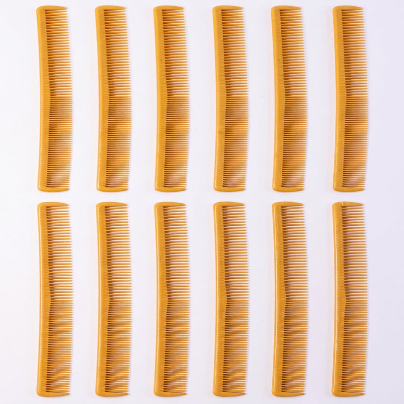 Multiple color plastic combs designed for everyday grooming and styling