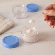 Mini refillable balm and cream jars for travel