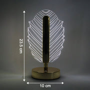 Portable USB charging leaf shape crystal LED lamp for modern interiors