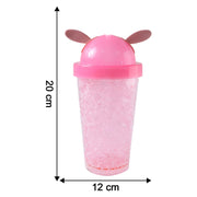 Size chart for bunny ear sipper bottle showing 500 ML measurements