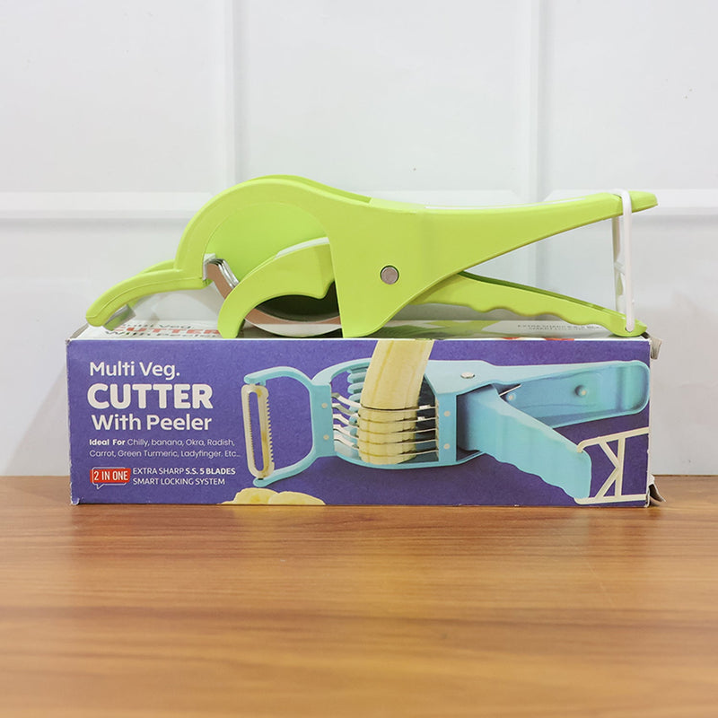 Freshly chopped vegetables prepared using the Quickslice Vegetable Cutter, ready for cooking.