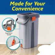 Flat mop with comfortable handle for smooth manoeuvring