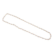 Traditional style pearl necklace with gold-tone links