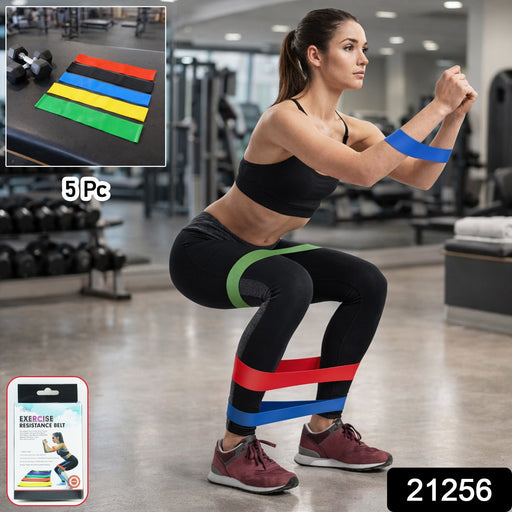 Durable elastic resistance exercise bands ideal for yoga, pilates, and strength training