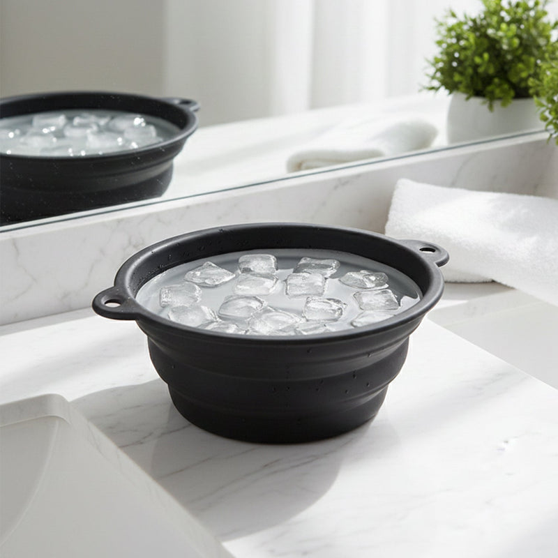 Skin soothing ice facial bowl designed for cold therapy