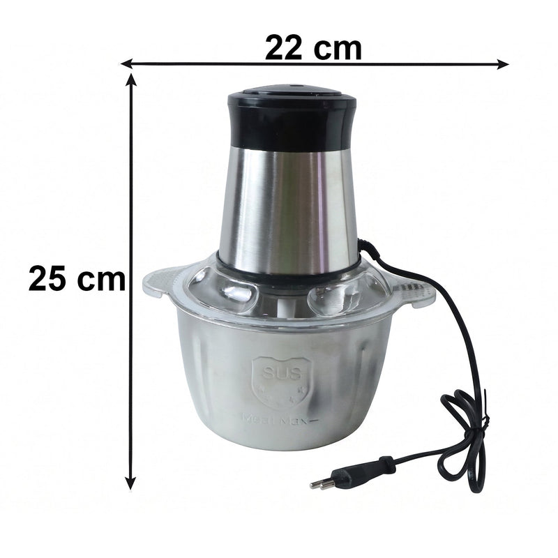 Food processor with spacious 2 litre capacity bowl