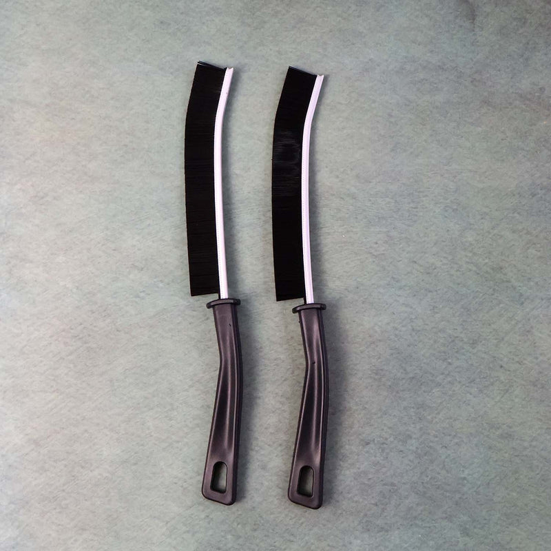 Cleaning brush designed for tile gap and narrow crevice cleaning with stiff bristles