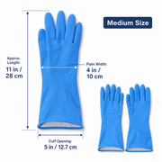 Multipurpose blue waterproof cleaning gloves for household use