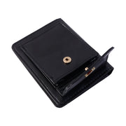 Card holder wallet designed for multiple card slots and snap button closing