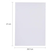 Measurement guide showing A4 size glossy photo paper dimensions