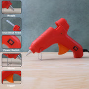 Glue gun set including 6 transparent glue sticks for multipurpose use