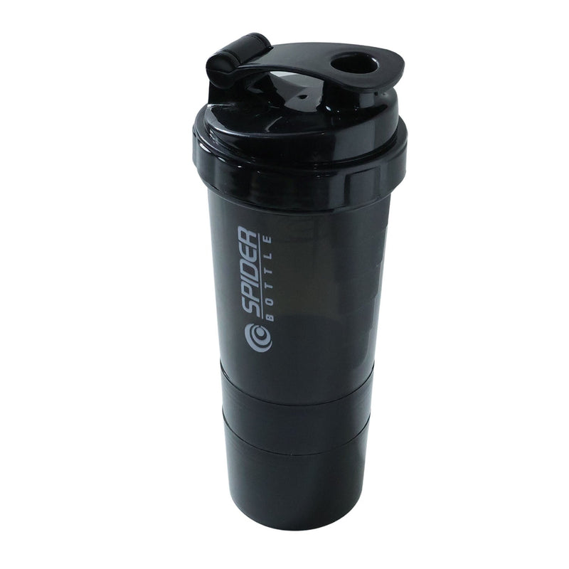 Upright protein shaker bottle for fitness and hydration