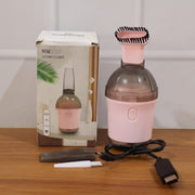 Mini vacuum cleaner in use on various surfaces