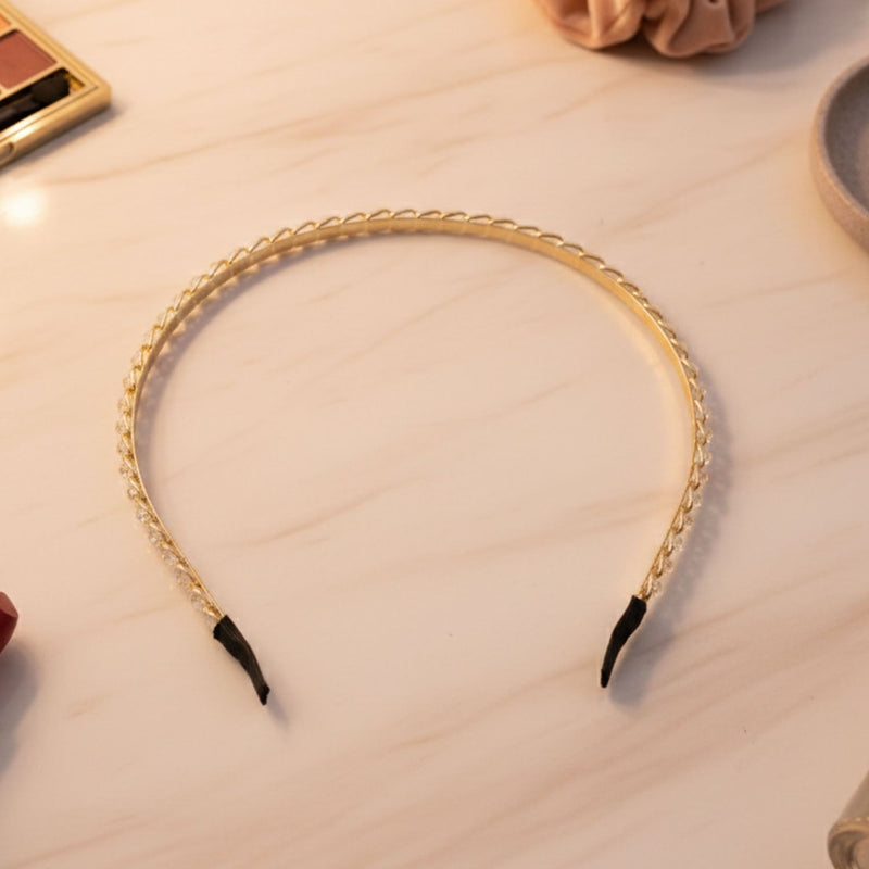 Fashionable crystal studded headband for stylish looks