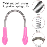Woman holding Facial Hair Remover Spring Tool for precise hair removal