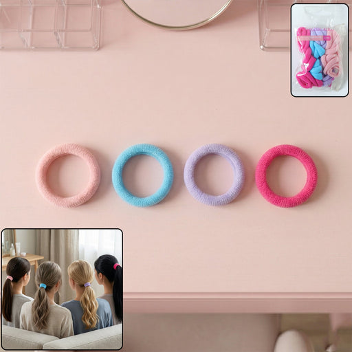 Stretchable, multicolor hair bands set for girls and kids