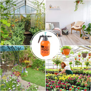 Label displaying product specifications on the side of the garden sprayer.