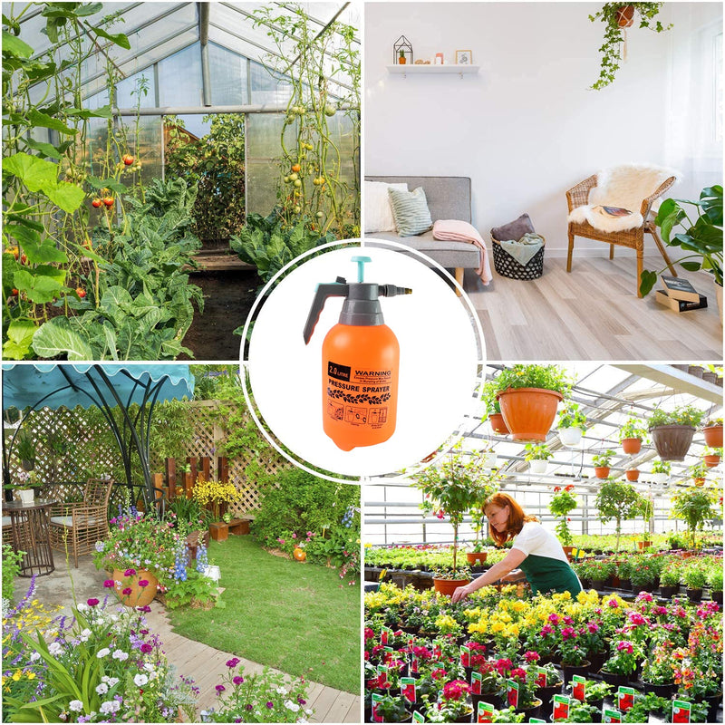 Label displaying product specifications on the side of the garden sprayer.