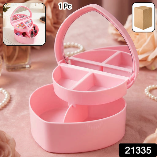 Makeup and jewelry storage case with multiple compartments