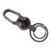 Lightweight metal key holder with secure clip and smooth ring
