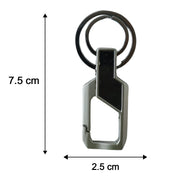 Compact stainless steel key holder showing lightweight structure
