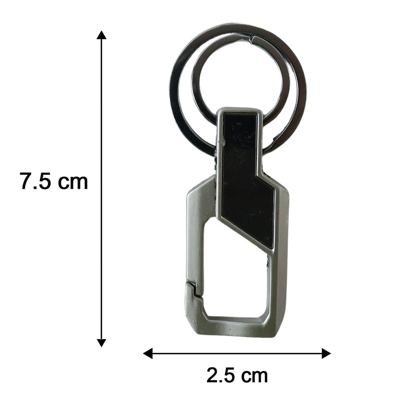 Compact stainless steel key holder showing lightweight structure