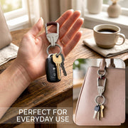 Close-up of secure locking mechanism on metal key holder