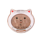 Lightweight shimmer highlighter in a travel-friendly compact