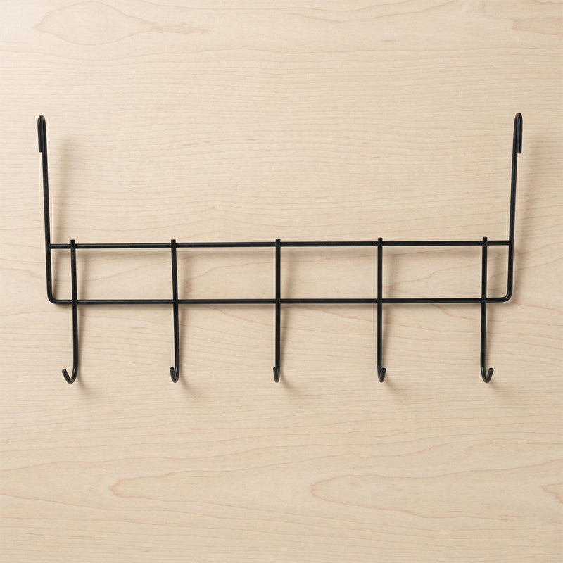 Multi-hook door organizer rack for home storage