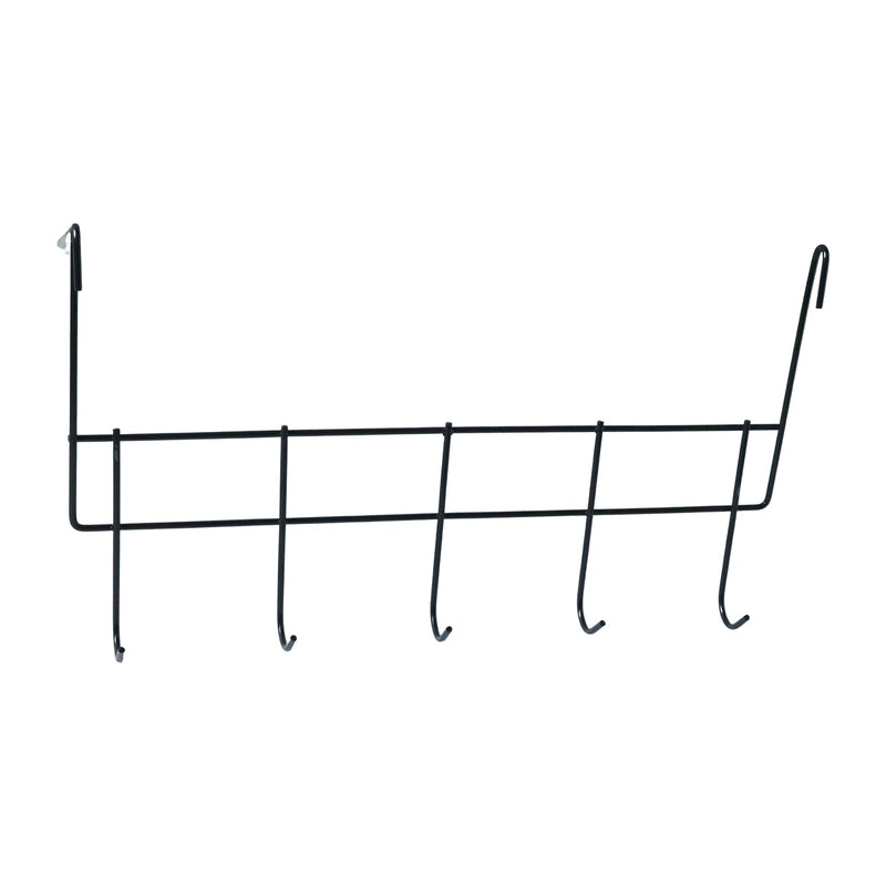 Organizer rack with multiple hooks for door storage