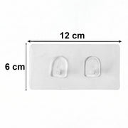 Side view of transparent self-adhesive wall hook