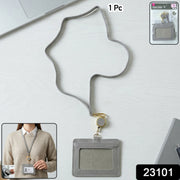Office ID badge holder with lanyard and retractable reel for easy access