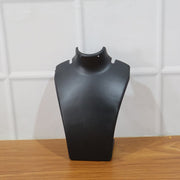 Back view of sturdy black necklace display stand mannequin bust in India