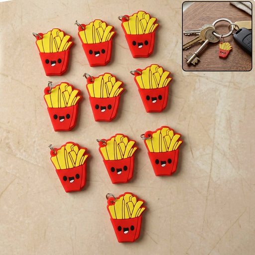French fries bag charm keychain pendant cartoon style