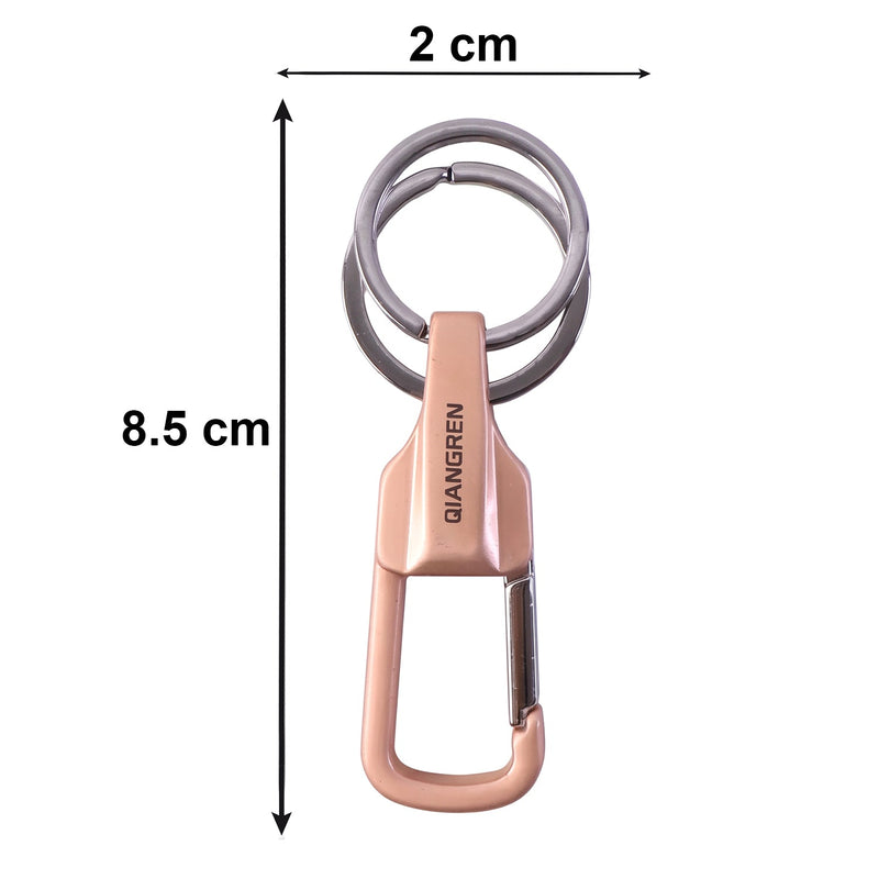 Keychain organizer showing its carabiner clip