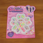 Complete creative kids jewellery making kit with elastic thread and charms