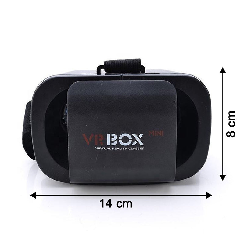 VR Box headset showing adjustable strap and soft eye padding for smartphone virtual reality