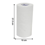 Dimensions of kitchen roll showing 18 cm by 18 cm sheet size