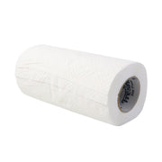 White kitchen paper towel roll used for cleaning kitchen surfaces